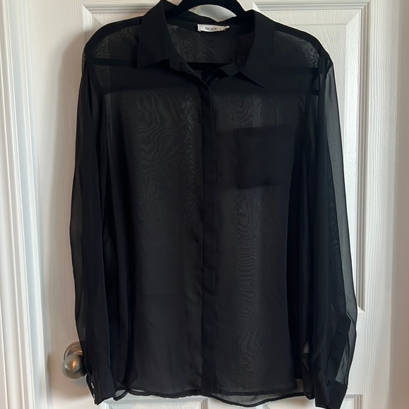 Ricki’s See-Through Long Sleeve Dress Shirt - Picture 1 of 5